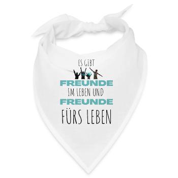 Beste Freunde FREUND Kumpel Kumpels - Bandana - Weiß - Vorne