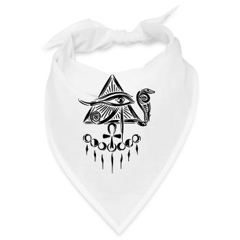 Horus Auge Horusauge - Bandana - Weiß - Vorne