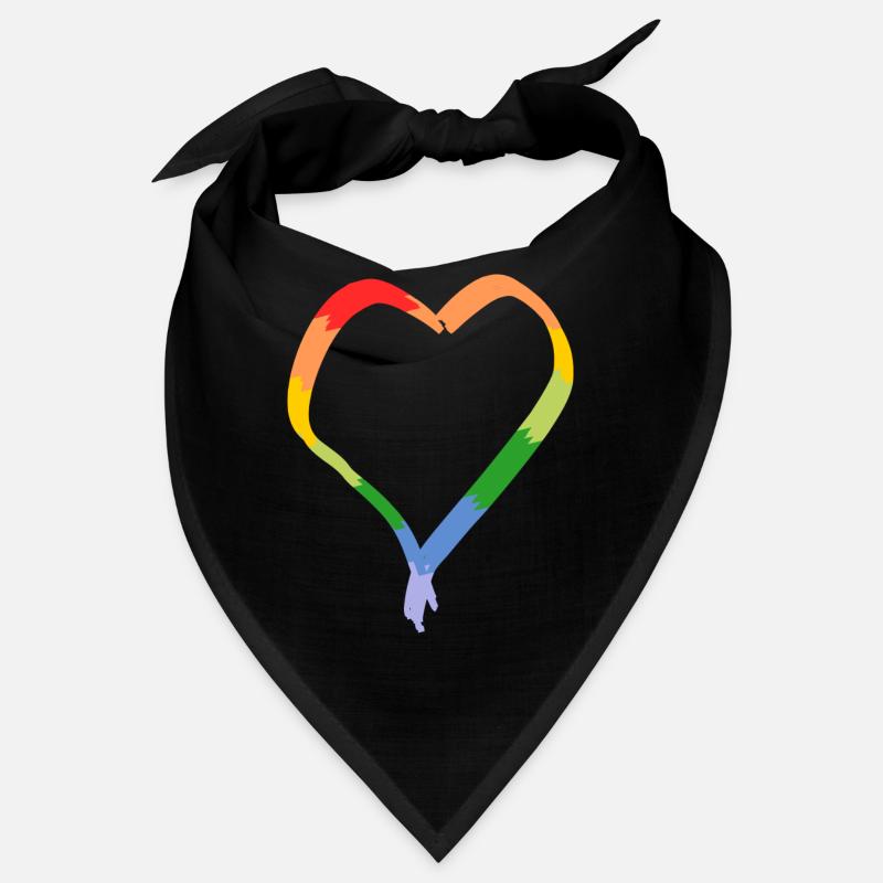Cœur arc-en-ciel dessiné Bandana