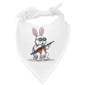 Nadel auf Flöte - Bandana - Weiß - Vorne