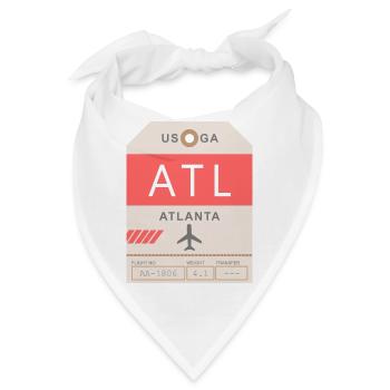 Flughafen Atlanta 1950 - Bandana - Weiß - Vorne