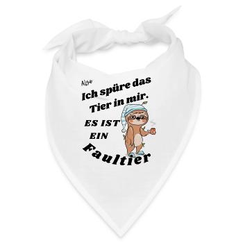 Spüre das Tier in mir. - Bandana - Weiß - Vorne