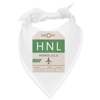 Flughafen Honolulu 1950 - Bandana - Weiß - Vorne
