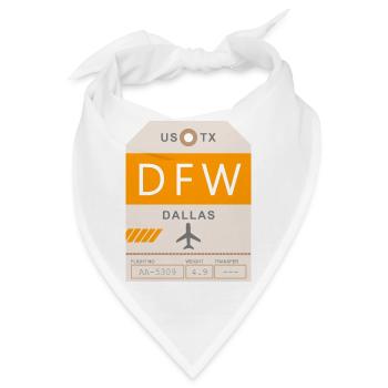 Flughafen Dallas 1950 - Bandana - Weiß - Vorne
