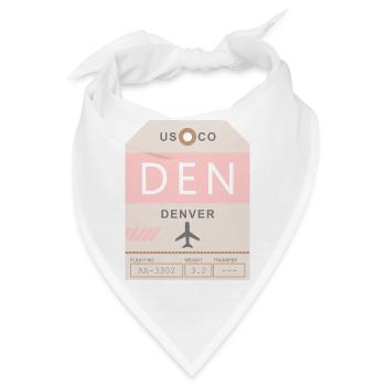 Flughafen Denver 1950 - Bandana - Weiß - Vorne