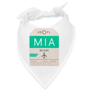 Flughafen Miami 1950 - Bandana - Weiß - Vorne