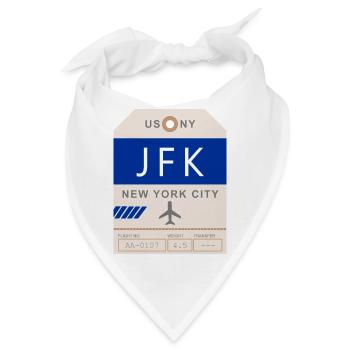 Flughafen New York 1950 - Bandana - Weiß - Vorne