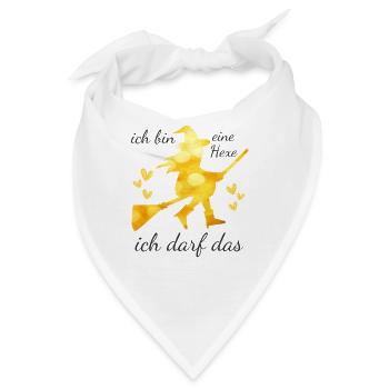 Ich bin eine HEXE ich darf das - Bandana - Weiß - Vorne