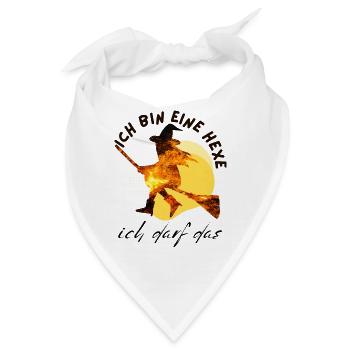 Ich bin eine HEXE ich darf das - Bandana - Weiß - Vorne