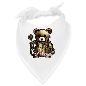 Teddybär Zeitmaschine - Bandana - Weiß - Vorne