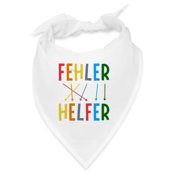 Fehler sind bunte Helfer Schriftzug mehrfarbig - Bandana - Weiß - Vorne