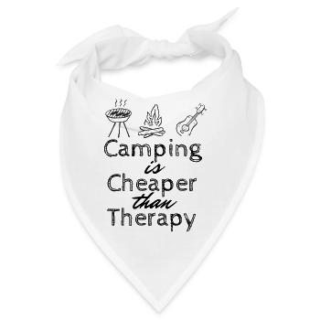 Camping is my Therapy - Bandana - Weiß - Vorne