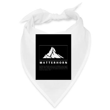 Alpine Majestät: Das Matterhorn - Bandana - Weiß - Vorne