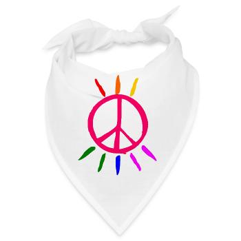 lgbt Peacezeichen - Bandana - Weiß - Vorne