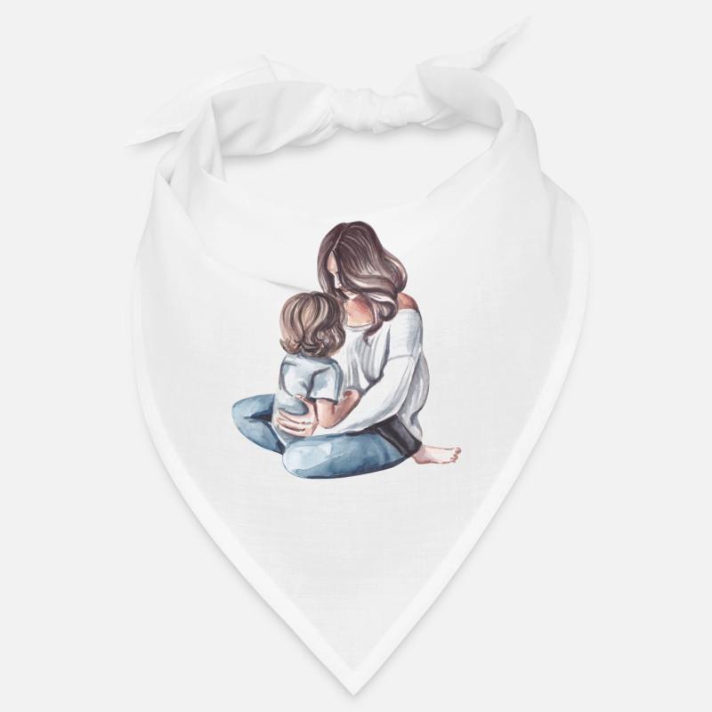 Mutter und Kind - Bandana - Weiß