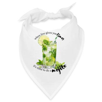 Wenn das Leben dir Limetten gibt - Bandana - Weiß - Vorne