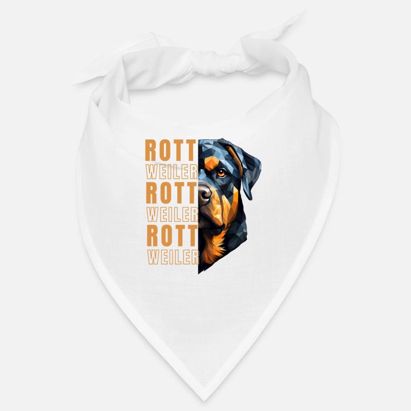 Rottweiler Lover Geometry Rottweiler Art Bandana
