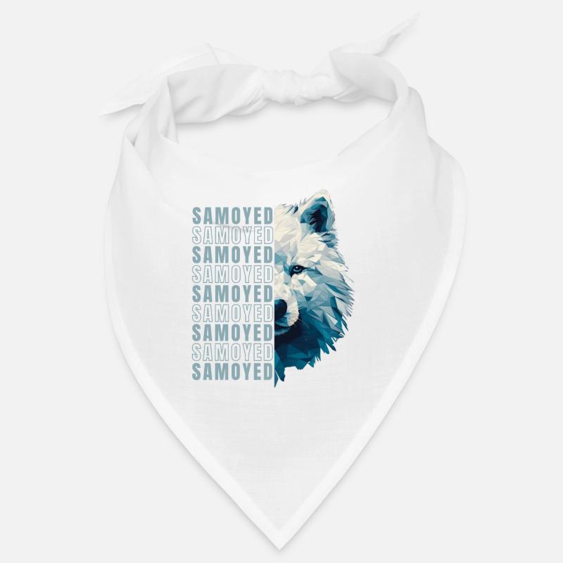 Samoyed Lovers Geometry Samoyed Art Bandana
