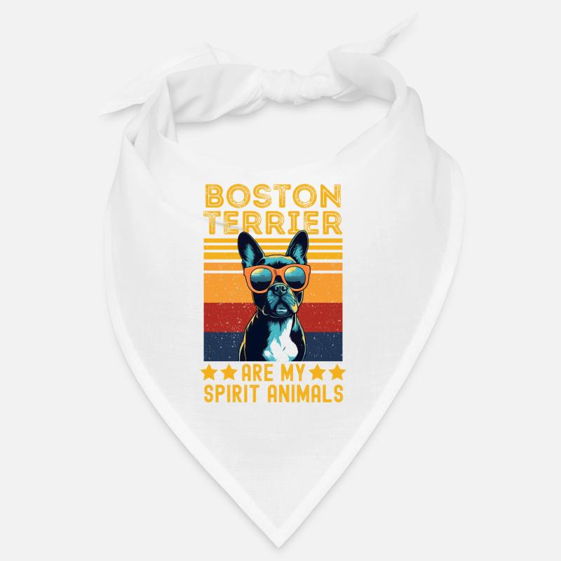 Boston Terrier avec lunettes de soleil rétro Bandana