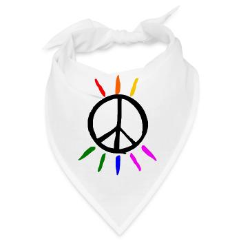 Peacezeichen - Bandana - Weiß - Vorne