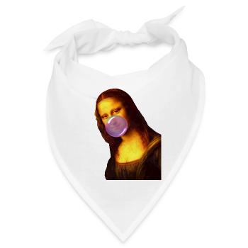 Mona Lisa Kaugummi Bubble - Bandana - Weiß - Vorne