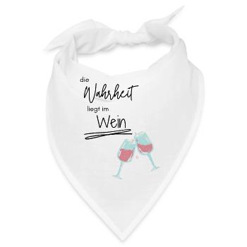 Handschrift Wein T shirt - Bandana - Weiß - Vorne