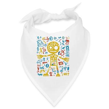 Mamas bunter Schritt - Bandana - Weiß - Vorne