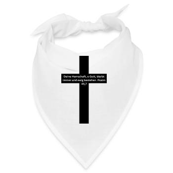 Bibelvers - Psalm 45,7 - Bandana - Weiß - Vorne