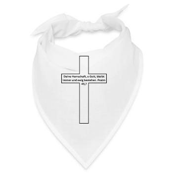 Bibelvers - Psalm 45:7 - Bandana - Weiß - Vorne
