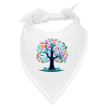 Neon Glow Ghost Tree T-Shirt - Bandana - Weiß - Vorne