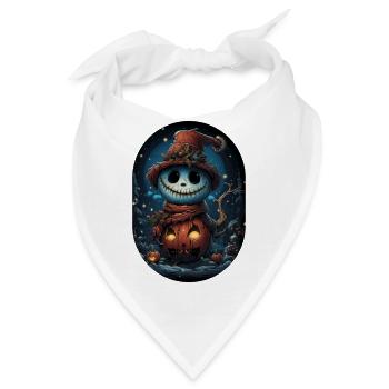 James der freundliche Halloween Schneemann - Bandana - Weiß - Vorne