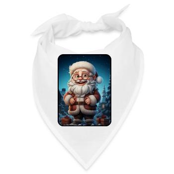 Weihnachtsmann Santa Claus - Bandana - Weiß - Vorne
