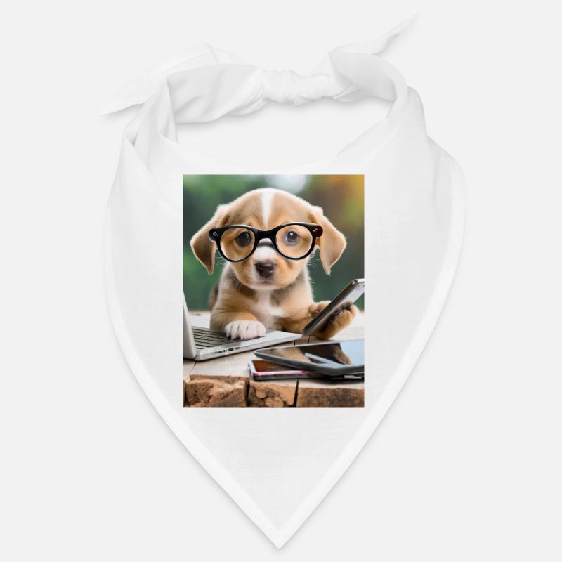 chien à lunettes Bandana