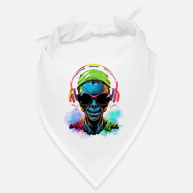 Rave extraterrestre - Bandana - blanc