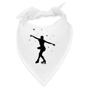 eisläuferin eislaufen skating 02 - Bandana - Weiß - Vorne