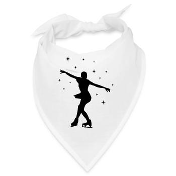 eisläuferin eislaufen skating 01 - Bandana - Weiß - Vorne