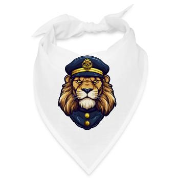 Löwen Polizistin - Bandana - Weiß - Vorne