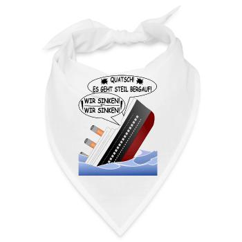 Steil Bergauf-lustige Sprüche-positives Denken - Bandana - Weiß - Vorne