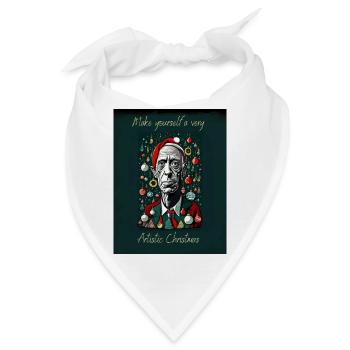 Machen Sie sich ein sehr künstlerisches Weihnachtsfest - Bandana - Weiß - Vorne
