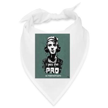 Ich setze den Profi in Prokrastination - Bandana - Weiß - Vorne