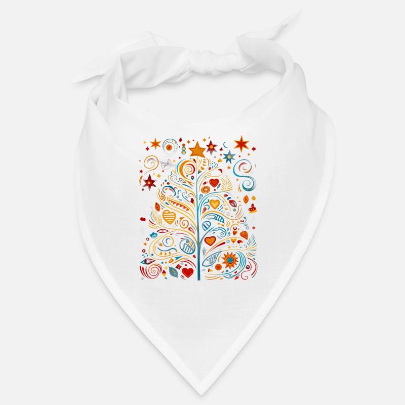Saisonale Pracht! Lebendiger Pop-Art-Weihnachtsbaum Bandana
