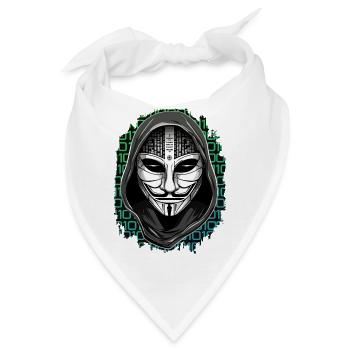 Anonymous Hacker - Bandana - Weiß - Vorne