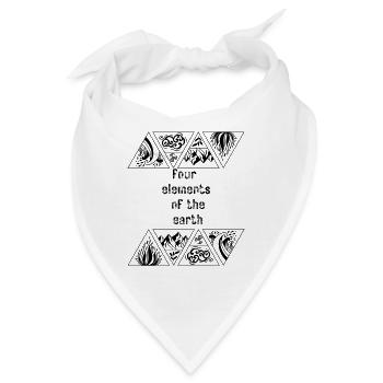 4 Elemente der Erde - Bandana - Weiß - Vorne