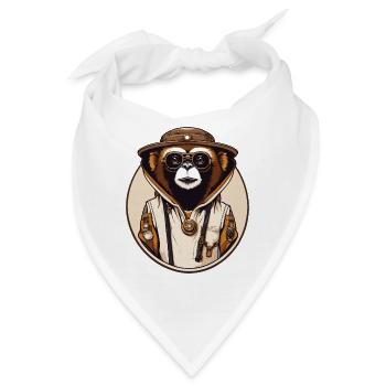 Steampunk Gibbon - Bandana - Weiß - Vorne