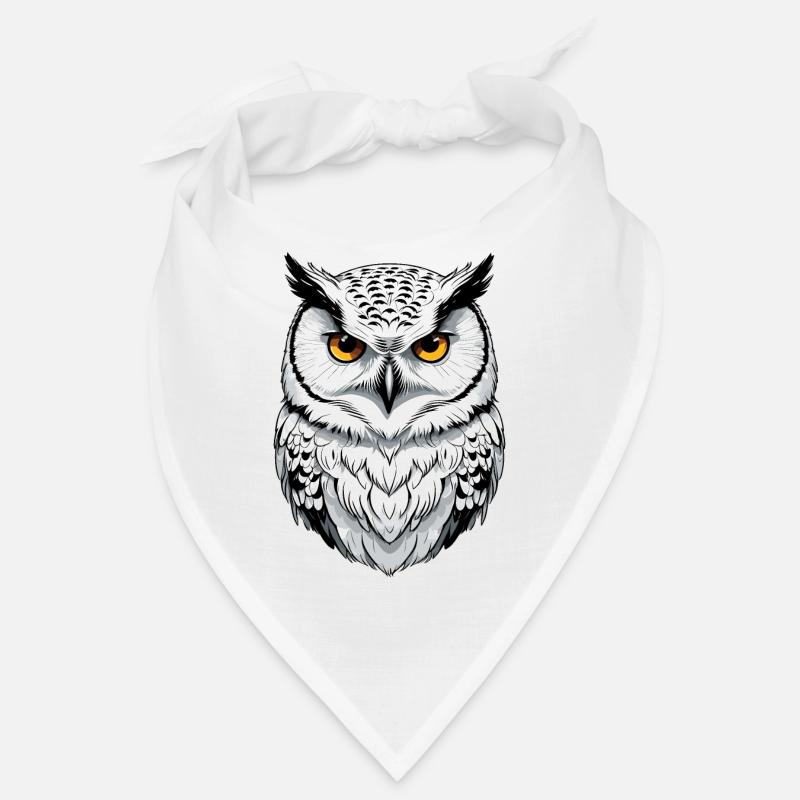 Schnee-Eule - Bandana - Weiß