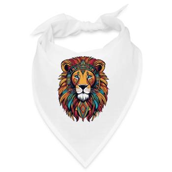 Löwe - Bandana - Weiß - Vorne