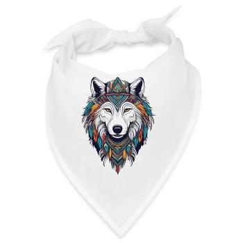 Arktischer Wolf - Bandana - Weiß - Vorne