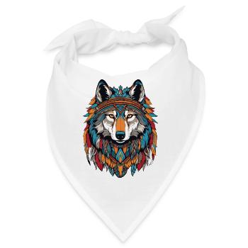 Wolf - Bandana - Weiß - Vorne
