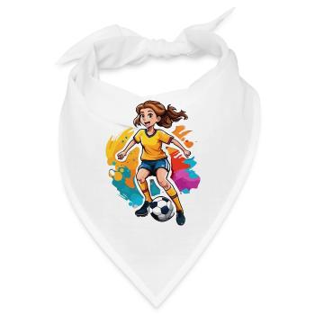 Fußballerin / Sport / Fußballplatz / Verein / FC - Bandana - Weiß - Vorne