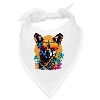 Afrikanischer Wildhund - Bandana - Weiß - Vorne
